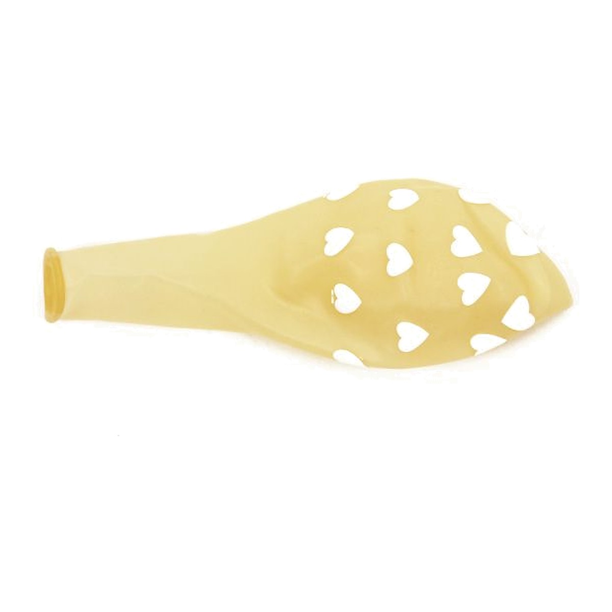 Stuffer-Ballon Herzchen weiss – Ballon: transparent - Druck: weiss - ca. 45 cm
