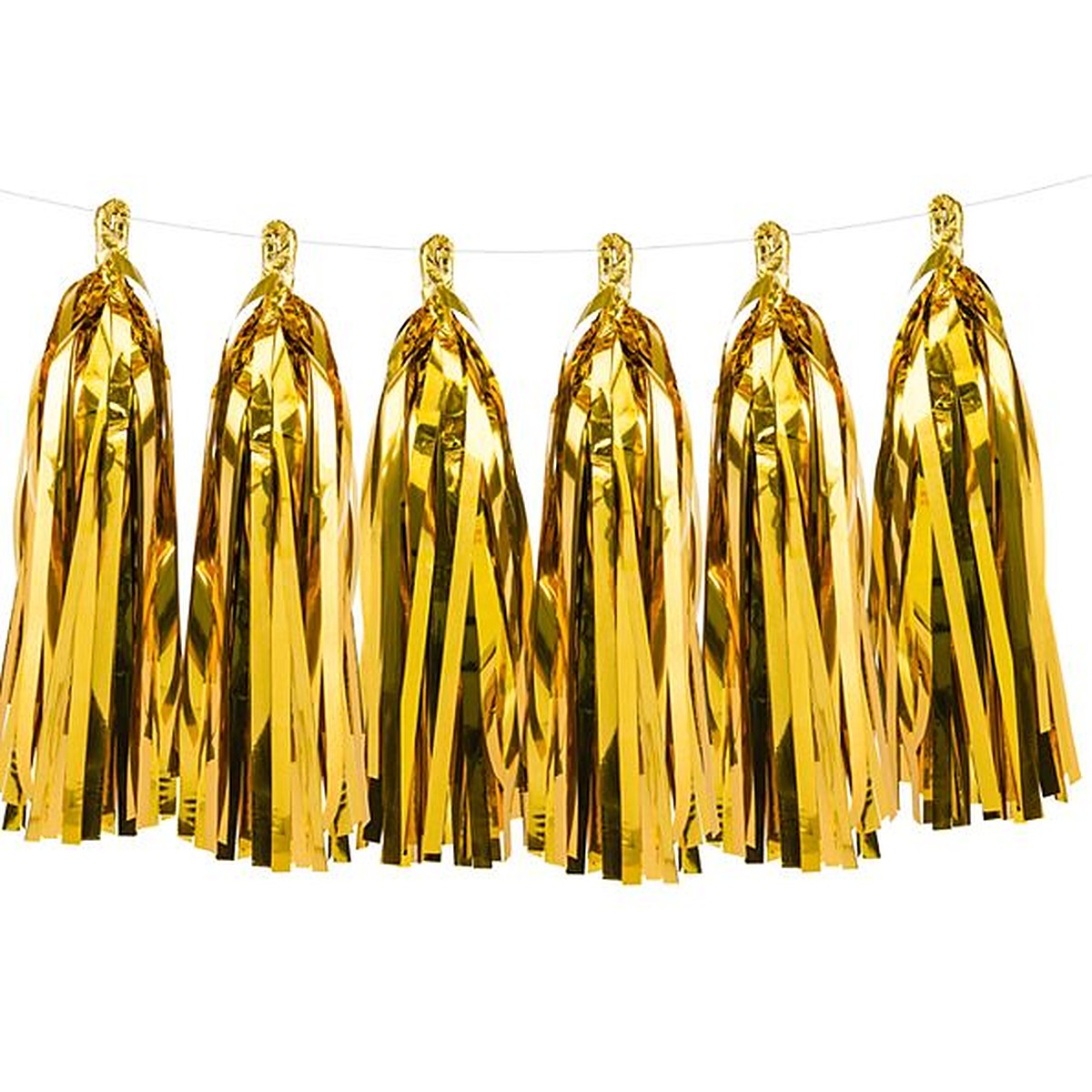 Tassel Girlande gold – 2 Meter - 12 Tasseln