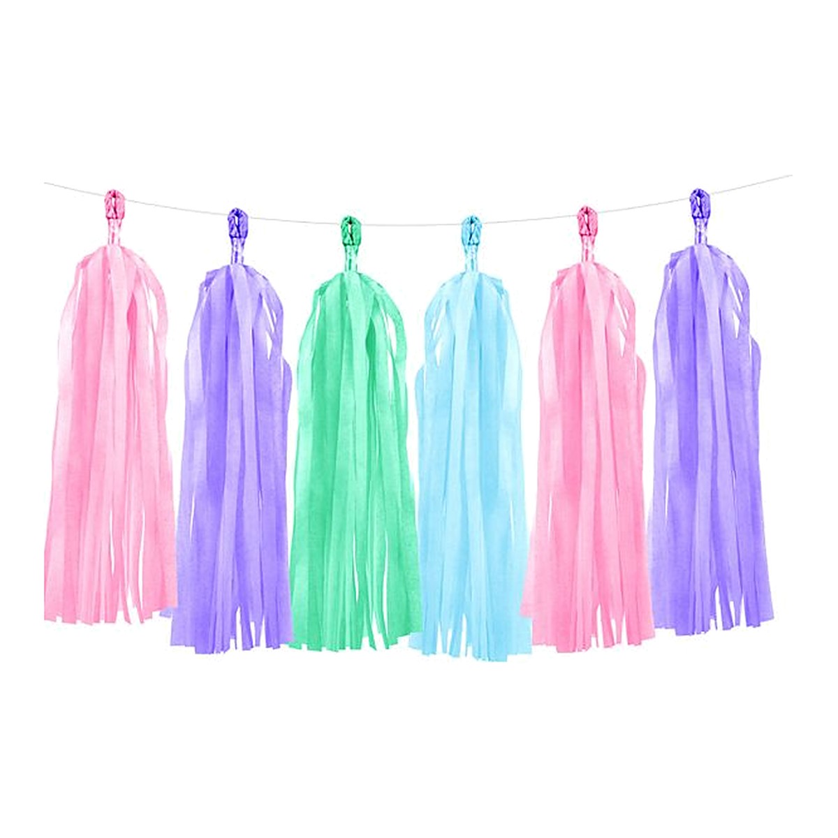 Tassel Girlande pastell – 2 Meter - 12 Tasseln