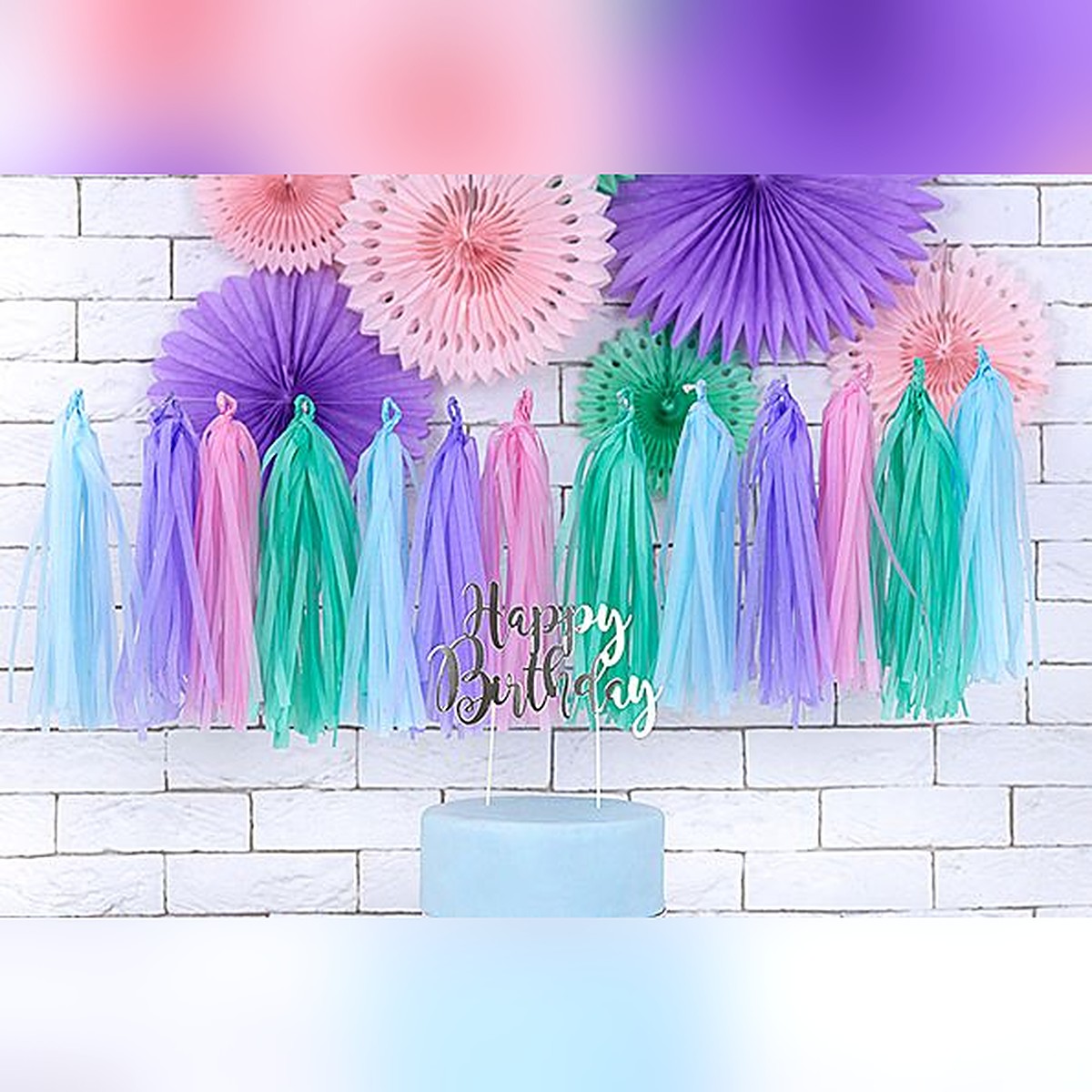 Tassel Girlande pastell – Ansicht 2