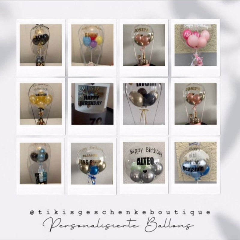 Auswahl personalisierter Ballons von TIKIS