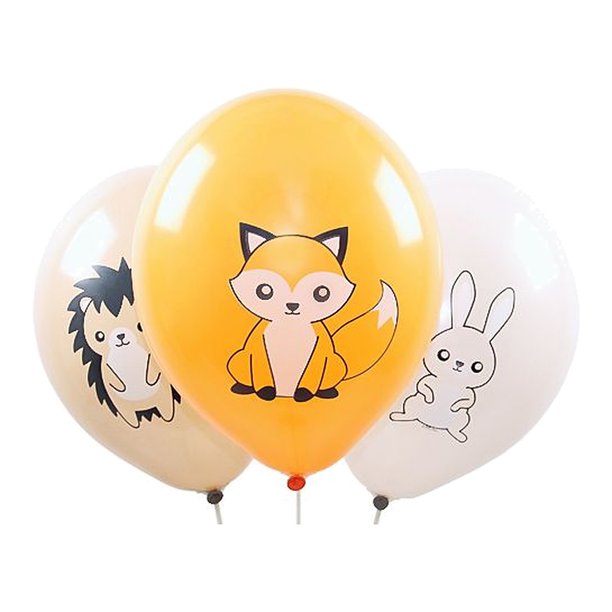 Waldtiere Ballons – Ballons: gemsicht - Druck: schwarz & weiss - 33 cm