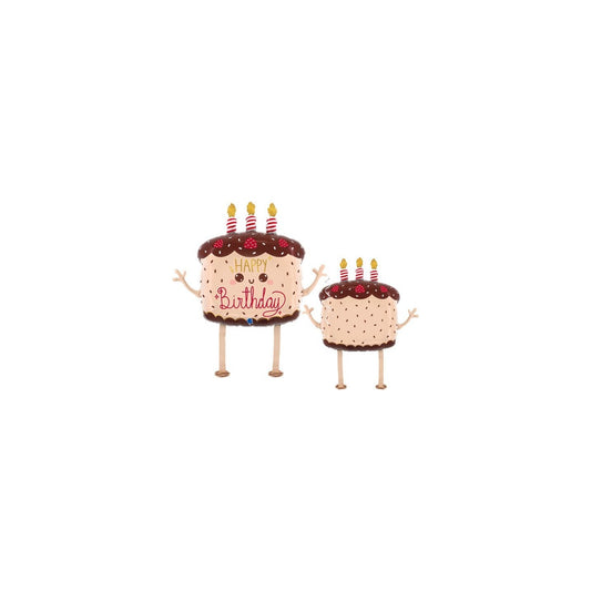 Walker-Ballon Geburtstagstorte «Happy Birthday»