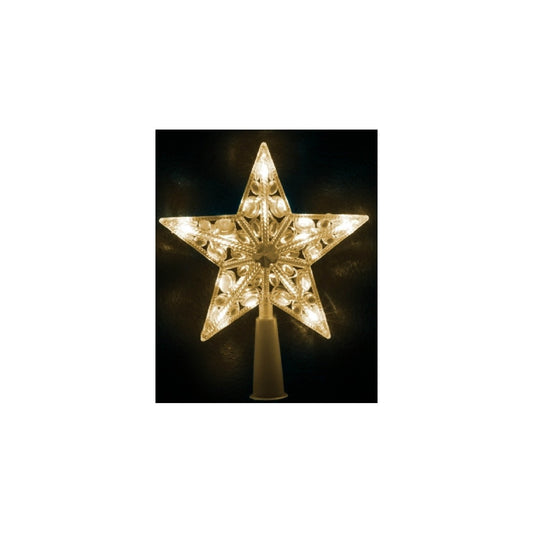 Leuchtende Weihnachtsbaumspitze Stern