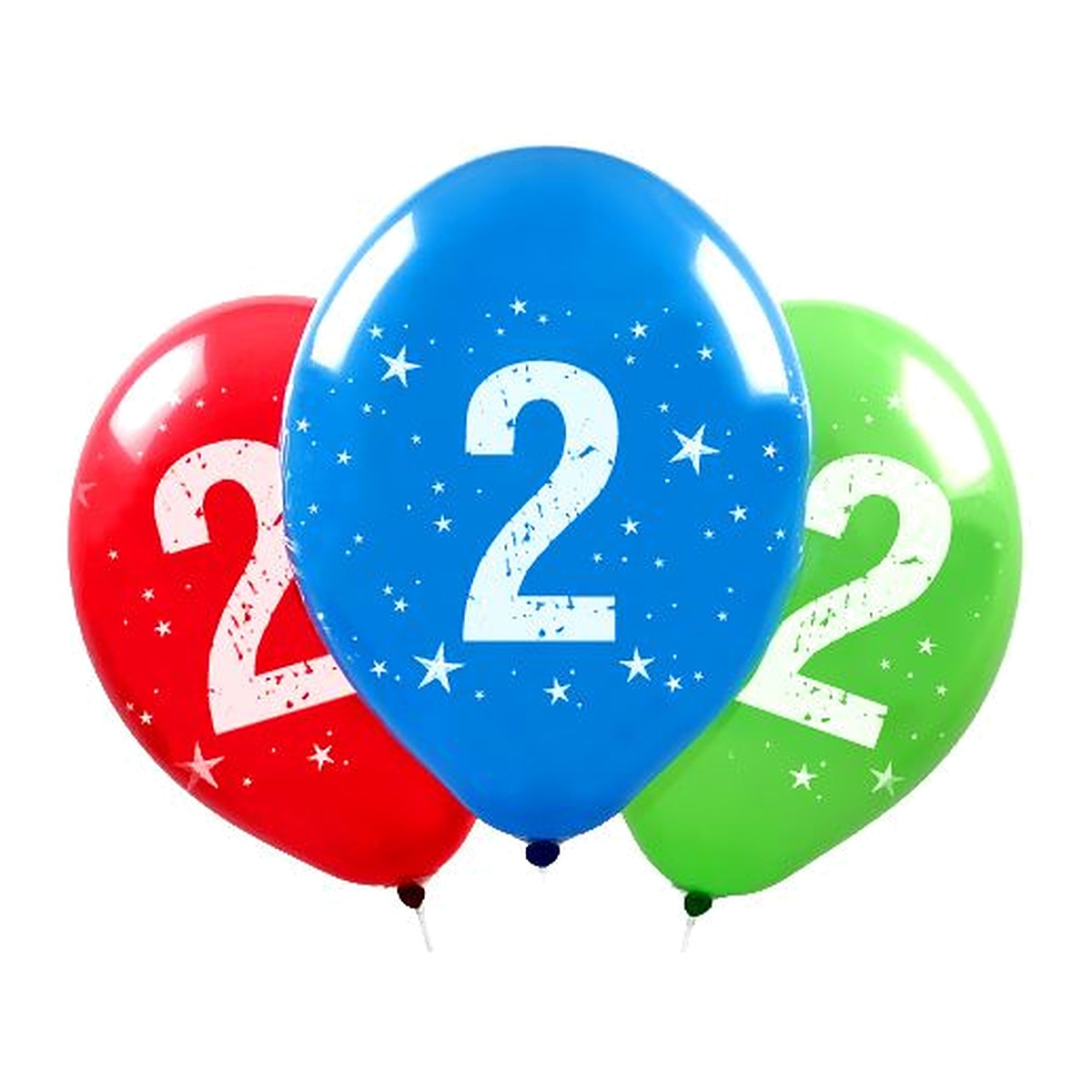 Zahlen Ballons 2 – Ballons: assortiert - Druck: weiss - 33 cm