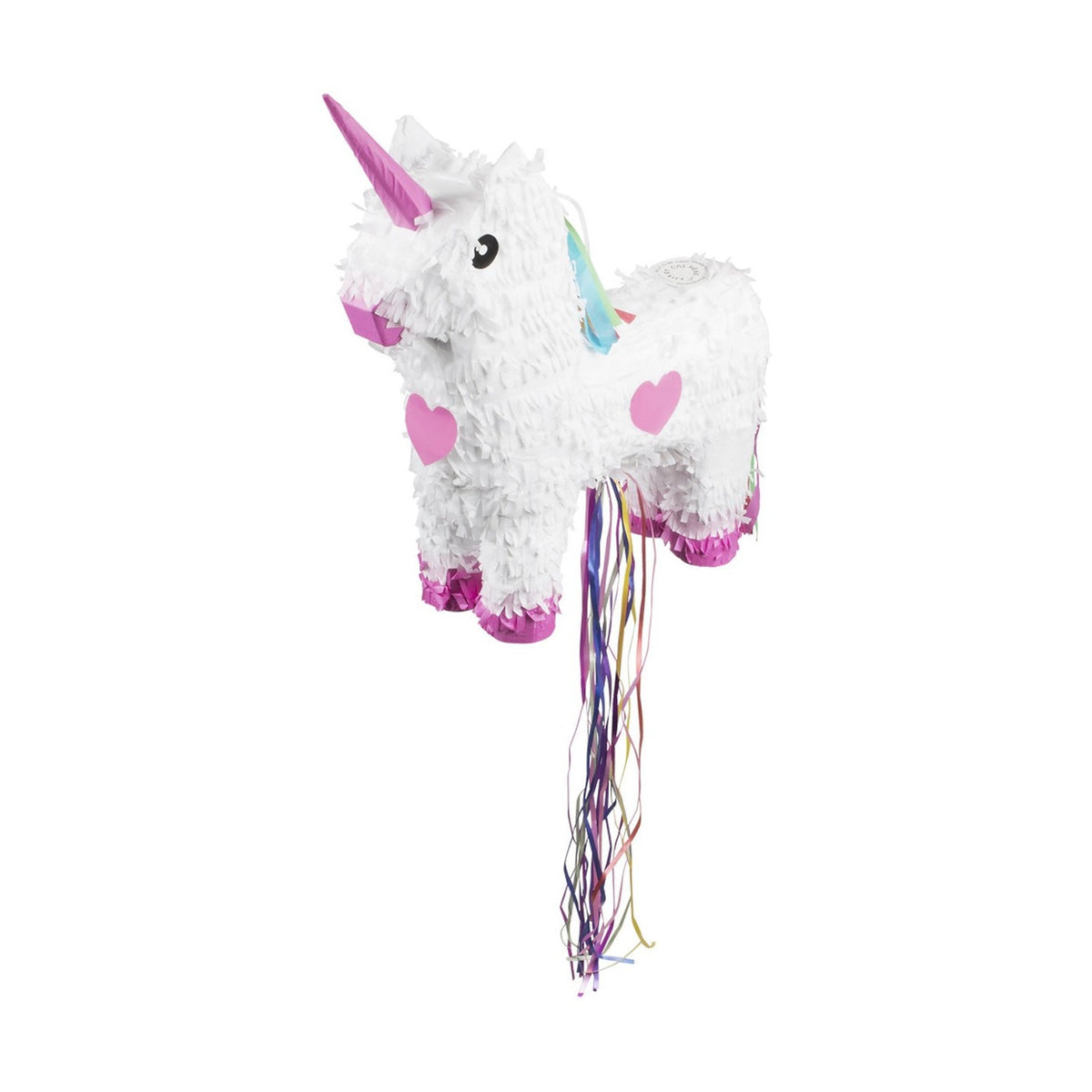 Zieh-Piñata Einhorn weiss